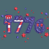 1776-Freedom-Celebrating - Embroidery Design - FineryEmbroidery
